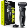 imageBraun Electric Shaver for Men Series 5 5150cs Wet ampamp Dry Shave Turbo Shaving Mode Foil Shaver with Beard Trimmer Body Groomer and Charging Stand BlueSilver