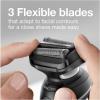 imageBraun Electric Shaver for Men Series 5 5150cs Wet ampamp Dry Shave Turbo Shaving Mode Foil Shaver with Beard Trimmer Body Groomer and Charging Stand BlueSilver