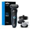 imageBraun Electric Shaver for Men Series 5 5150cs Wet ampamp Dry Shave Turbo Shaving Mode Foil Shaver with Beard Trimmer Body Groomer and Charging Stand BlueBlue