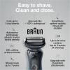 imageBraun Electric Shaver for Men Series 5 5150cs Wet ampamp Dry Shave Turbo Shaving Mode Foil Shaver with Beard Trimmer Body Groomer and Charging Stand BlueSilver