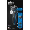 imageBraun Electric Shaver for Men Series 5 5150cs Wet ampamp Dry Shave Turbo Shaving Mode Foil Shaver with Beard Trimmer Body Groomer and Charging Stand BlueSilver