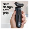 imageBraun Electric Shaver for Men Series 6 6177cc Wet ampamp Dry Shave Turbo ampamp Gentle Shaving Modes Foil Shaver BlueBlack