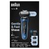 imageBraun Electric Shaver for Men Series 6 6177cc Wet ampamp Dry Shave Turbo ampamp Gentle Shaving Modes Foil Shaver BlueBlue