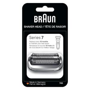 imageBraun Series 7 Electric Shaver Replacement Head Easily Attach Your Shaver Head for a Shave as efficient as Day one Compatible with New Generation Series 7 Shavers 74S Silver