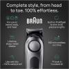imageBraun AllinOne Mens Shaving Kit Series 7 7440 12in1 Beard Face Nose Ear Trimmer Hair Clippers Body Groomer and Manscaping  Travel Case  Charging StandSilver