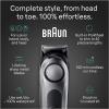 imageBraun AllinOne Mens Shaving Kit Series 7 7440 12in1 Beard Face Nose Ear Trimmer Hair Clippers Body Groomer and Manscaping  Travel Case  Charging StandSilver