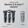 imageBraun EasyClick Cleansing Brush Attachment for Series 5 6 and 7 Electric Razors Compatible with Electric Shavers 5018s 5020s 6075cc 7071cc 7075cc 7085cc 7020s 5050cs 6020s 6072cc 7027cs