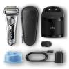 imageBraun Electric Razor for Men Foil Shaver with Precision Beard Trimmer Rechargeable Wet ampamp Dry Clean ampamp Charge Station and Leather Travel Case 6 Piece Set9291cc