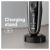 imageBraun Electric Razor for Men Waterproof Foil Shaver Series 7 7027cs Wet ampamp Dry Shave with Beard Trimmer Rechargeable Charging Stand and Travel Case Included Silver BlackSilver Black