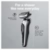imageBraun Electric Razor for Men Waterproof Foil Shaver Series 7 7027cs Wet ampamp Dry Shave with Beard Trimmer Rechargeable Charging Stand and Travel Case Included Silver BlackSilver Black