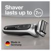 imageBraun Electric Razor for Men Waterproof Foil Shaver Series 7 7027cs Wet ampamp Dry Shave with Beard Trimmer Rechargeable Charging Stand and Travel Case Included Silver BlackSilver Black