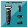 imageBraun Electric Razor for Men Waterproof Foil Shaver Series 7 7027cs Wet ampamp Dry Shave with Beard Trimmer Rechargeable Charging Stand and Travel Case Included Silver BlackGrey