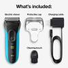 imageBraun Electric Series 3 Razor with Precision Trimmer Rechargeable Wet ampamp Dry Foil Shaver for Men BlueBlack 4 PieceSeries 3 Shaver