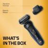 imageBraun Electric Shaver for Men Series 5 5118s Waterproof Wet ampamp Dry Shave Turbo Shaving Mode Foil Shaver with Precision Trimmer Battery Powered 50 Minute Battery RuntimeBlue