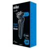 imageBraun Electric Shaver for Men Series 5 5118s Waterproof Wet ampamp Dry Shave Turbo Shaving Mode Foil Shaver with Precision Trimmer Battery Powered 50 Minute Battery RuntimeBlue