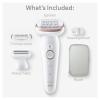 imageBraun Epilator Silkpil 9 Hair Removal Device Women Shaver ampamp Trimmer Pivoting Head Wet and Dry Epilator Includes Shaver Head and Trimmer Comb SES9030