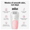 imageBraun SE5895 Epilator Hair Removal Device Epilator for Women Includes Shaver and Facial Cleansing Exfoliator Brush Attachments Waterproof Cordless and Rechargeable