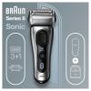 imageBraun Series 8 8330s Next Generation Electric Shaver for Men Rechargeable and Cordless Razor Silver Fabric Travel Case Wet and Dry Foil Shaver8467cc