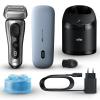 imageBraun Series 8 Electric Shaver Shaving Kit with 41 Shaving Elements Precision Long Hair Trimmer SmartCare Center PowerCase