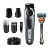 imageBraun Beard Detail Trimmer Hair Clippers for Men Cordless ampamp Rechargeable Mini Foil Shaver with Gillette ProGlide Razor Silver 10 Piece Set