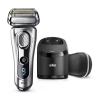 imageBraun Electric Razor for Men Foil Shaver with Precision Beard Trimmer Rechargeable Wet ampamp Dry Clean ampamp Charge Station and Leather Travel Case 6 Piece Set9291cc