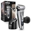 imageBraun Electric Razor for Men With Precision Beard Trimmer Rechargeable Wet ampamp Dry Foil Shaver Clean ampamp Charge Station ampamp Travel Case Silver 3 Piece Set9370cc Shaver