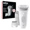 imageBraun Epilator Silkpil 7 Hair Removal Device Women Shaver ampamp Trimmer Wet and Dry Wide Head Includes Shaver Head and Trimmer Comb SE7041 Silver