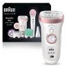 imageBraun Epilator Silkpil 9 9985 Facial Hair Removal for Women Hair Removal Device Shaver Cordless Rechargeable Wet ampamp Dry Facial Cleansing Brush