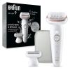 imageBraun Epilator Silkpil 9 Hair Removal Device Women Shaver ampamp Trimmer Pivoting Head Wet and Dry Epilator Includes Shaver Head and Trimmer Comb SES9030