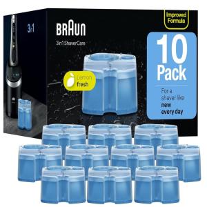 imageBraun Clean ampamp Renew Refill Cartridges CCR Replacement Shaver Cleaner Solution for CleanampampCharge Cleaning System Pack of 10