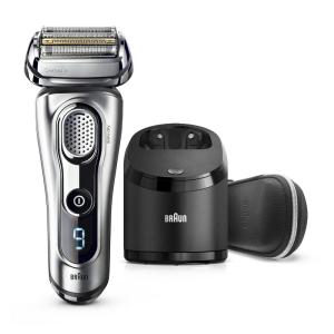 imageBraun Electric Razor for Men Foil Shaver with Precision Beard Trimmer Rechargeable Wet ampamp Dry Clean ampamp Charge Station and Leather Travel Case 6 Piece Set9291cc