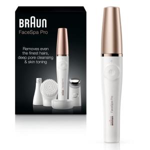 imageBraun Face Epilator Facespa Pro 911 Facial Hair Removal for Women Hair Removal Device 3in1 Epilating Cleansing Brush and Skin Toning with 3 Extras