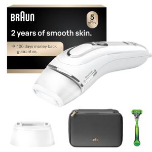 imageBraun IPL at Home Laser Hair Removal for Women and Men Silk Expert Pro 5 PL5137 with Venus Swirl Razor Permanent Visible Hair Reduction in Hair Regrowth for Body ampamp Face Corded PL5137IPL5145