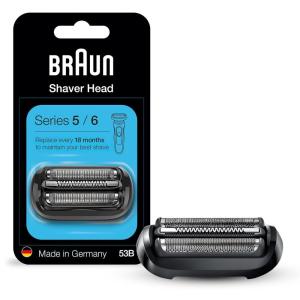 imageBraun Series 5 53B Electric Shaver Head Black  Designed for Series 5 and Series 6 shavers New Generation53b Replacement Head