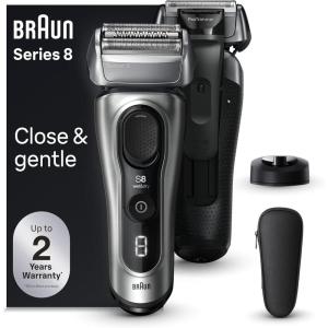imageBraun Series 8 8567cc Electric Razor for Men 41 Shaving Elements ampamp Precision Long Hair Trimmer 5in1 SmartCare Center Close ampamp Gentle Even on Dense Beards Wet ampamp Dry Electric Razor 60min RuntimeSilver