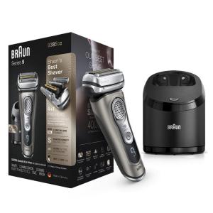 imageBraun Series 9 9385cc Latest Generation Electric Shaver Rechargeable ampamp Cordless Electric Razor for Men with CleanampampCharge Station ampamp Leather Travel Case