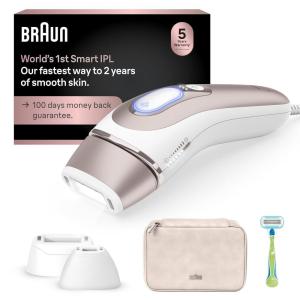 imageBraun Smart IPL Skin iExpert Pro 7 at Home Laser Hair Removal Permanent Visible Hair Reduction Holiday Gifts for Women and Men with Free App Vanity Case Venus Razor 3 Smart Heads IPL7243