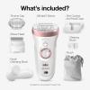 imageBraun Epilator Silkpil 9 Flex 9300 Beauty Set Facial Hair Removal for Women Hair Removal Device Shaver ampamp Trimmer Cordless Rechargeable Wet ampamp Dry FaceSpaSES9880