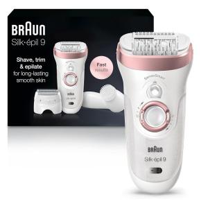 imageBraun Epilator Silkpil 9 Flex 9300 Beauty Set Facial Hair Removal for Women Hair Removal Device Shaver ampamp Trimmer Cordless Rechargeable Wet ampamp Dry FaceSpaSES9880