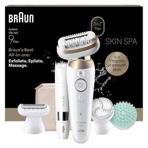 imageBraun Epilator Silkpil 9 Flex 9300 Beauty Set Facial Hair Removal for Women Hair Removal Device Shaver ampamp Trimmer Cordless Rechargeable Wet ampamp Dry FaceSpa9481