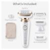 imageBraun Epilator Silkpil 9 9020 with Flexible Head Facial Hair Removal for Women Hair Removal Device Shaver ampamp Trimmer Cordless Rechargeable Wet ampamp Dry Beauty Kit with Body Massage Pad9041