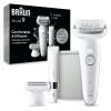 imageBraun Epilator Silkpil 9 9020 with Flexible Head Facial Hair Removal for Women Hair Removal Device Shaver ampamp Trimmer Cordless Rechargeable Wet ampamp Dry Beauty Kit with Body Massage Pad9441