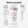 imageBraun Silkpil 9 9890 SensoSmart Epilator Waterproof Wet ampamp Dry Epilator Cordless with Shaver Head and Bikini Styler Epilate Shave or Trim LongLasting ResultsSES9890
