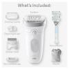 imageBraun Silkpil 9 9890 SensoSmart Epilator Waterproof Wet ampamp Dry Epilator Cordless with Shaver Head and Bikini Styler Epilate Shave or Trim LongLasting Results7141