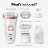 imageBraun Silkpil 9 9890 SensoSmart Epilator Waterproof Wet ampamp Dry Epilator Cordless with Shaver Head and Bikini Styler Epilate Shave or Trim LongLasting ResultsSES9720