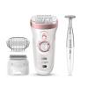 imageBraun Silkpil 9 9890 SensoSmart Epilator Waterproof Wet ampamp Dry Epilator Cordless with Shaver Head and Bikini Styler Epilate Shave or Trim LongLasting ResultsSES9890