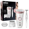 imageBraun Silkpil 9 9890 SensoSmart Epilator Waterproof Wet ampamp Dry Epilator Cordless with Shaver Head and Bikini Styler Epilate Shave or Trim LongLasting ResultsSES9890