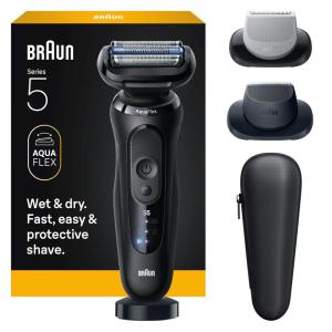 imageBraun Electric Razor for Men Series 5 Beard Shaver Electric Shaver with Body Groomer and Travel Case S5 5155cs