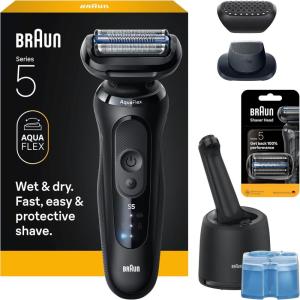 imageBraun Electric Razor for Men Series 5 Electric Shaver Precision Trimmer Extra Shaver Head 4in1 Clean amp Charge Center S5 5165ps