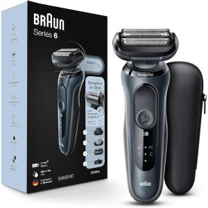 imageBraun Electric Razor for Men Series 6 with Precision Trimmer Extra Shaver Head 4in1 Clean amp Charge Center Travel Case S6 6177ps6046cs